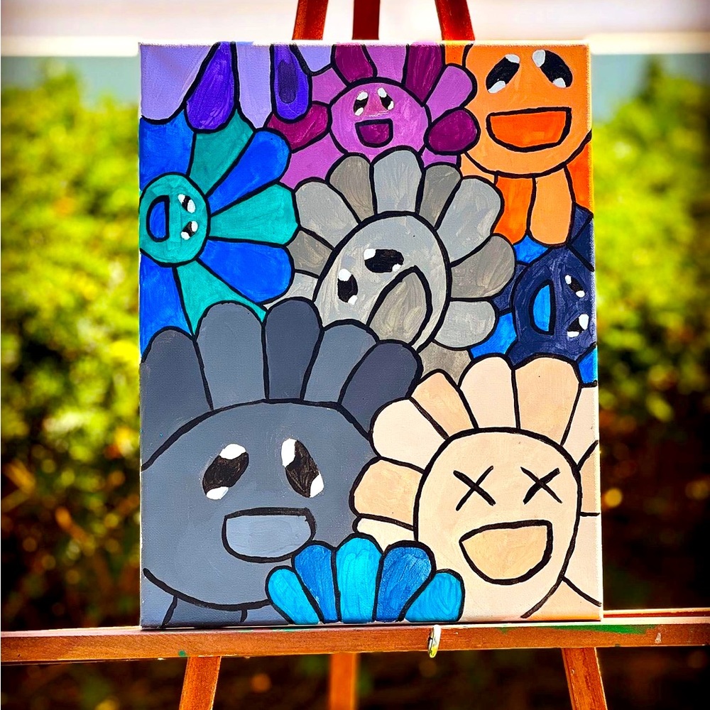 Murakami flowers painting